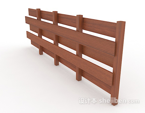现代风格庭院栏杆3d模型下载