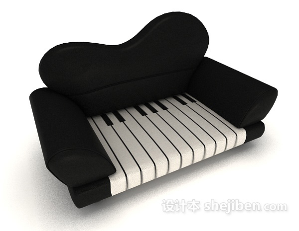 免费个性钢琴沙发3d模型下载