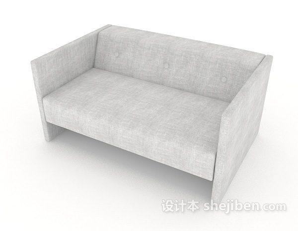 免费灰色常见多人沙发3d模型下载