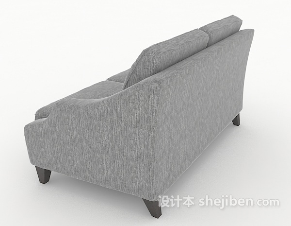 设计本北欧灰色双人沙发3d模型下载