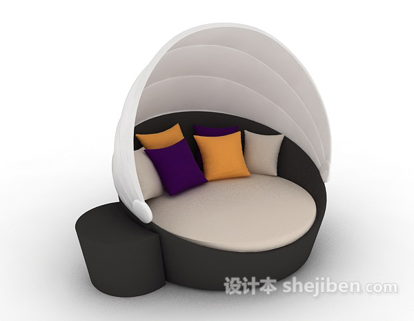 现代风格懒人休闲沙发3d模型下载