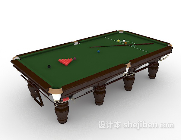现代风格常见娱乐台球桌3d模型下载