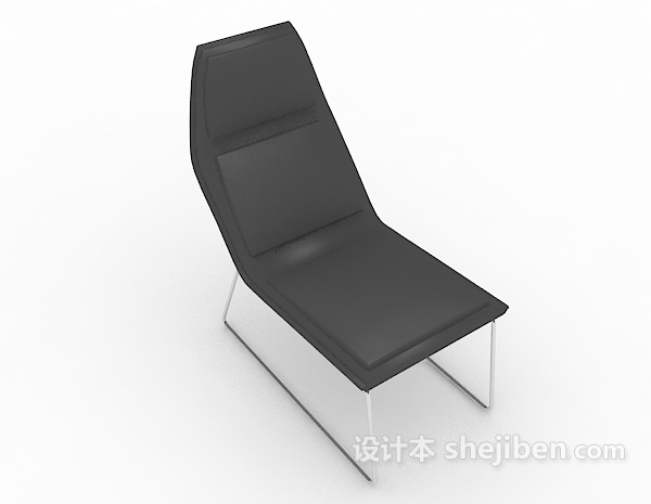 简约黑色休闲椅子3d模型下载