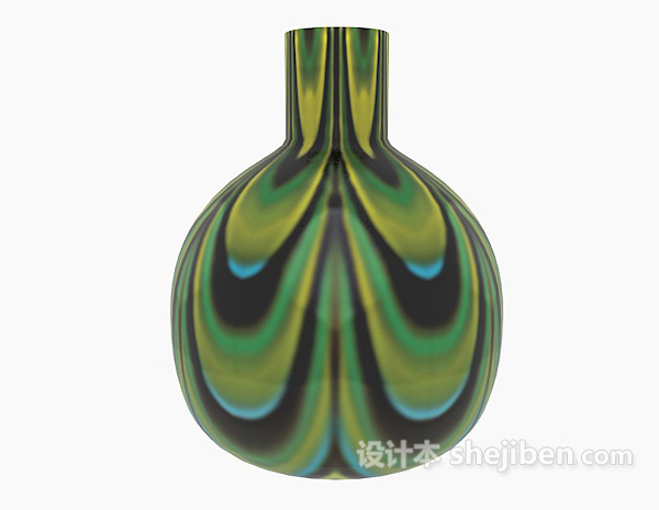 设计本陶瓷瓶摆设3d模型下载