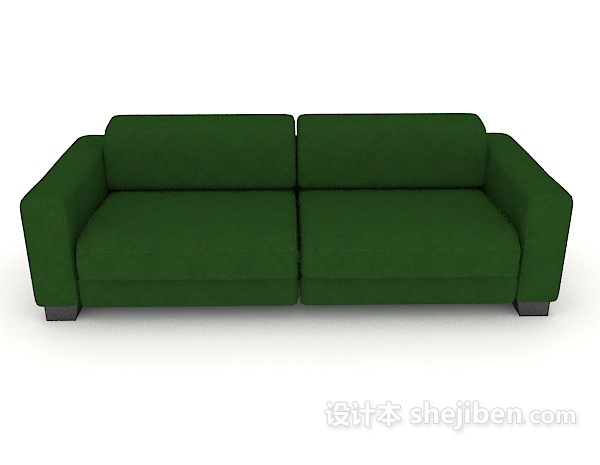 现代风格绿色双人沙发3d模型下载