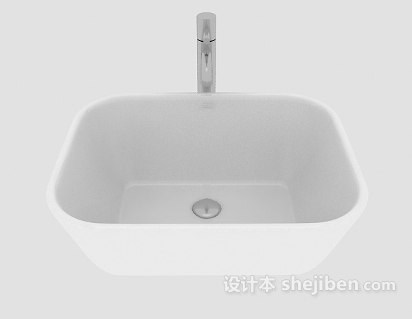 现代风格简单居家洗手池3d模型下载