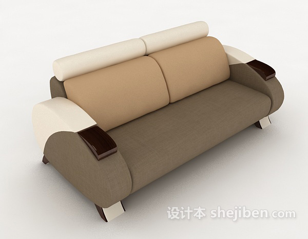 家悦拼色双人沙发3d模型下载