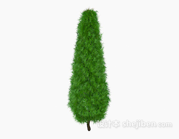 室外绿色树3d模型下载