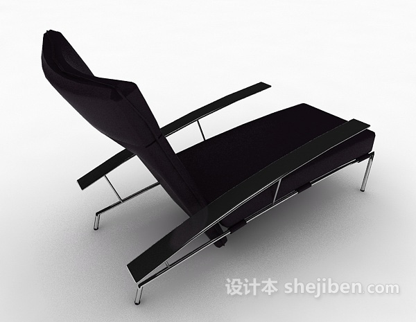设计本棕色躺椅沙发3d模型下载