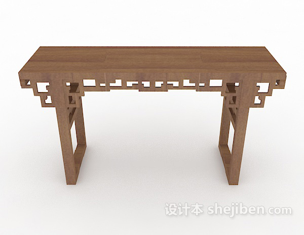 中式风格中式清明供桌3d模型下载