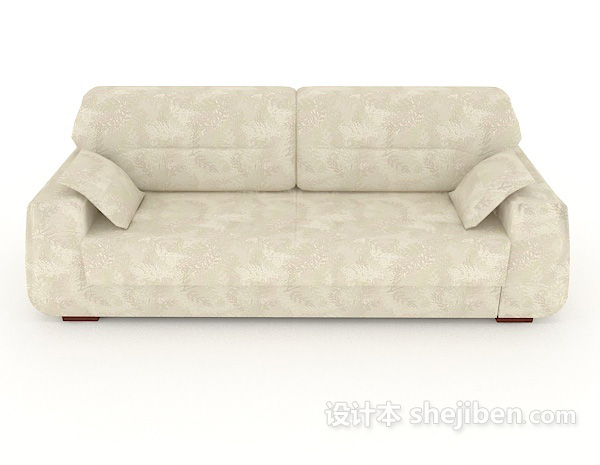 现代风格简单家居灰色双人沙发3d模型下载