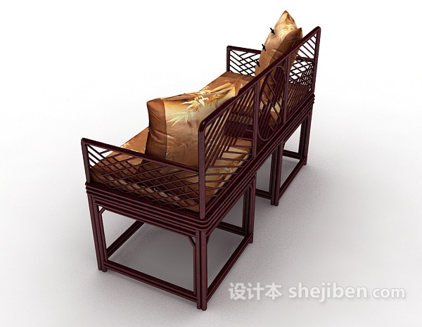设计本仿古中式沙发3d模型下载