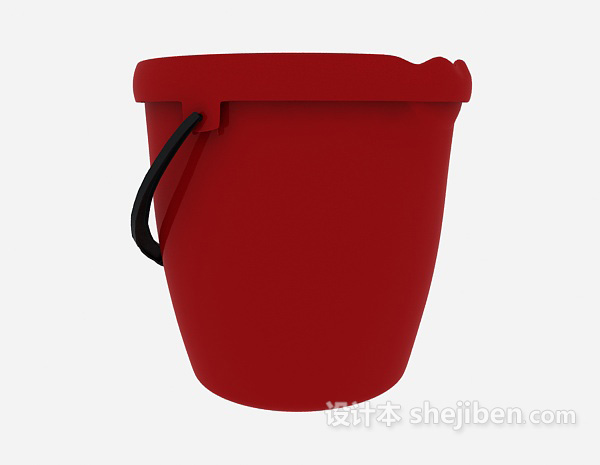 免费红色油漆桶3d模型下载