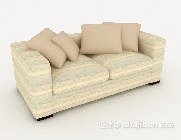 免费田园清新型沙发3d模型下载