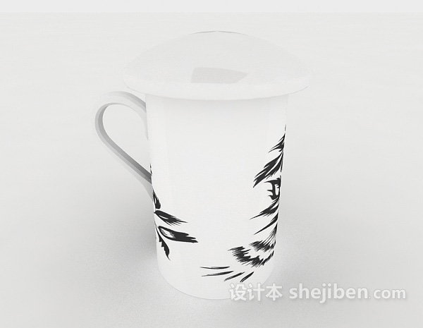 免费个人陶瓷茶杯3d模型下载
