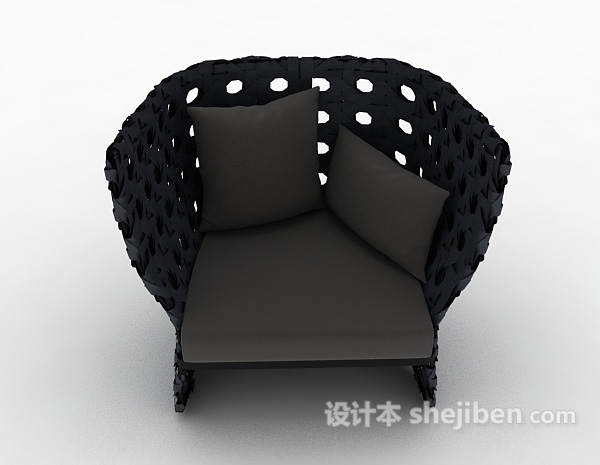 现代风格简单单人家居椅3d模型下载