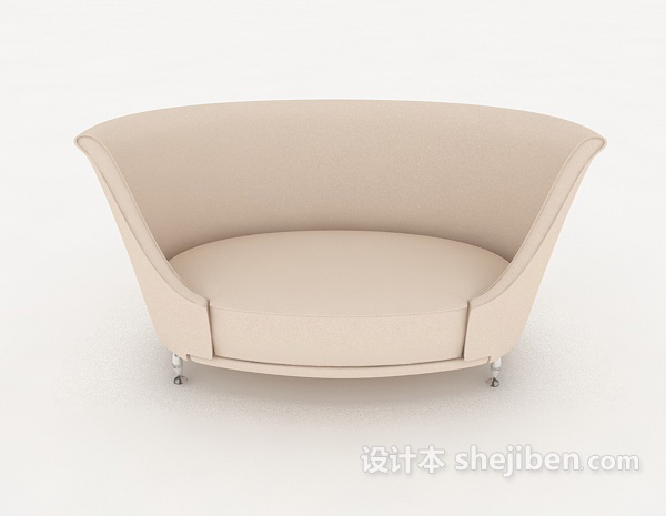 现代风格舒适简单单人沙发3d模型下载