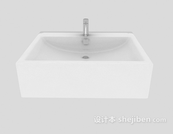 现代风格简单家居洗手池3d模型下载