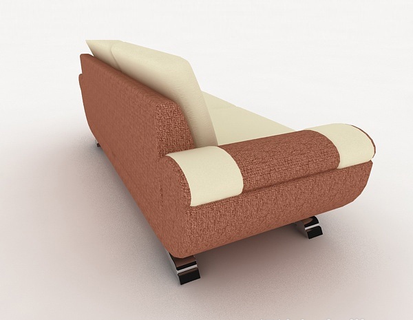 设计本拼色双人沙发3d模型下载