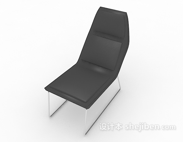 现代风格简约黑色休闲椅子3d模型下载