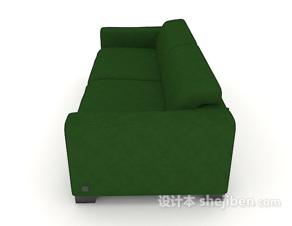 设计本绿色双人沙发3d模型下载