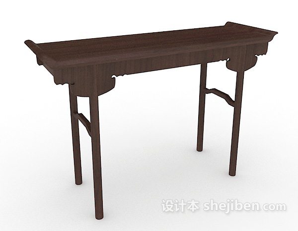中式古风桌子3d模型下载