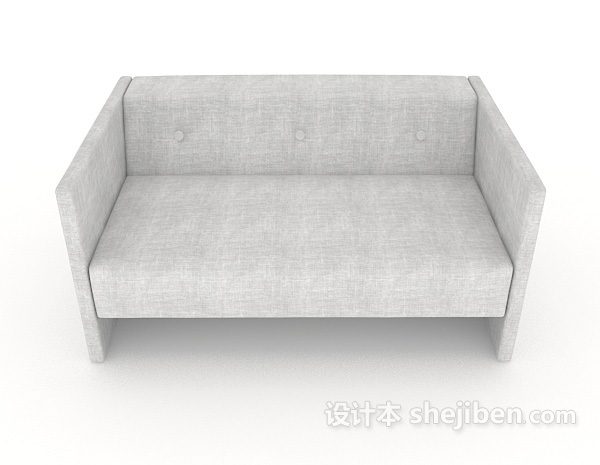 现代风格灰色常见多人沙发3d模型下载