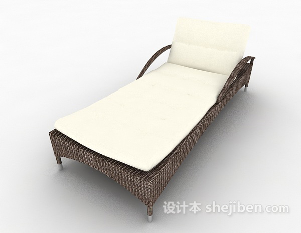 现代风格简单现代休闲躺椅3d模型下载