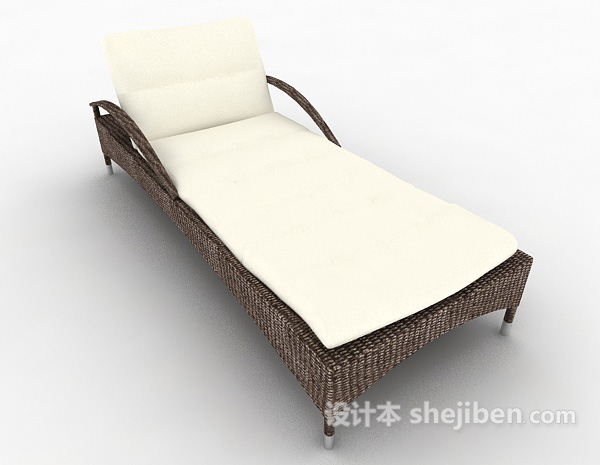 简单现代休闲躺椅3d模型下载