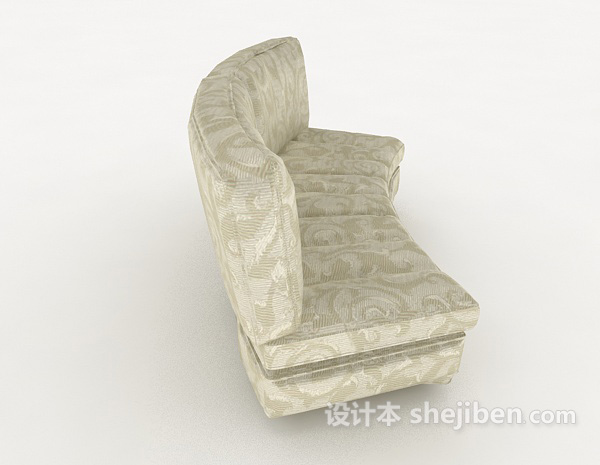 设计本简单花纹双人沙发3d模型下载