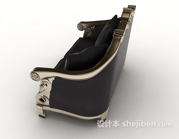 设计本双人欧式沙发3d模型下载