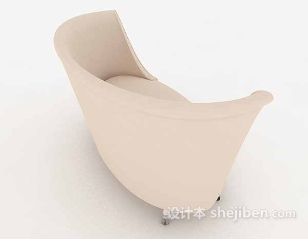 设计本舒适简单单人沙发3d模型下载