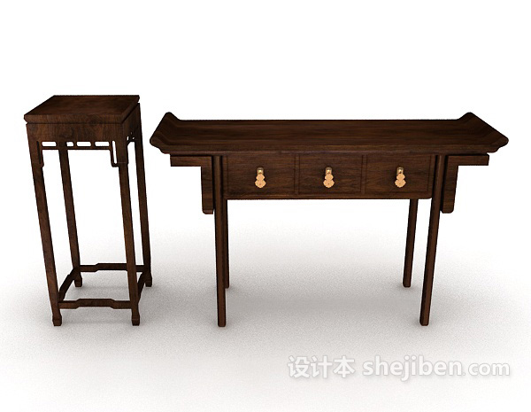 中式风格中式家居供桌3d模型下载