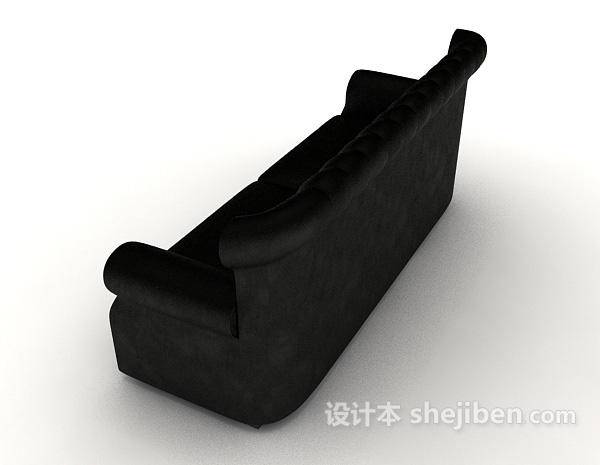 设计本皮质现代多人沙发3d模型下载