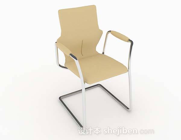 现代黄色简约椅子3d模型下载