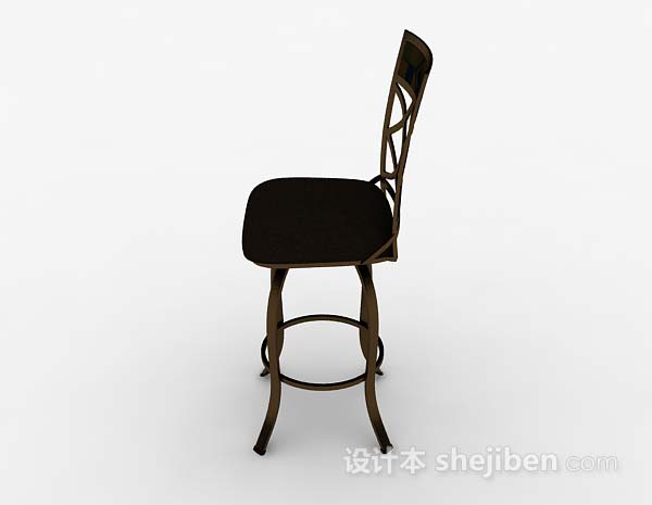 设计本复古棕色家居椅子3d模型下载