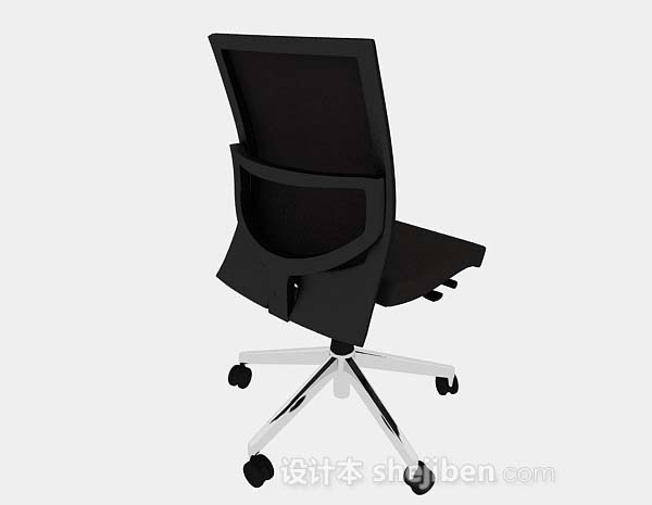 设计本黑色简约休闲椅子3d模型下载