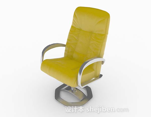 现代风格个性黄绿色休闲椅子3d模型下载