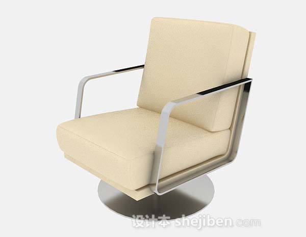 免费现代黄色休闲椅子3d模型下载