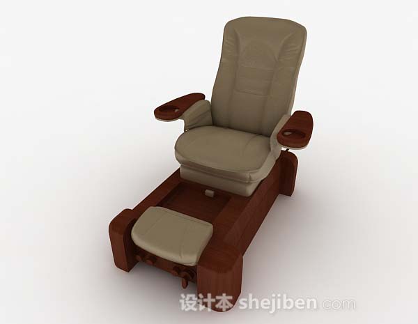 设计本棕色按摩沙发3d模型下载
