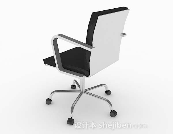 设计本黑色简约休闲椅3d模型下载