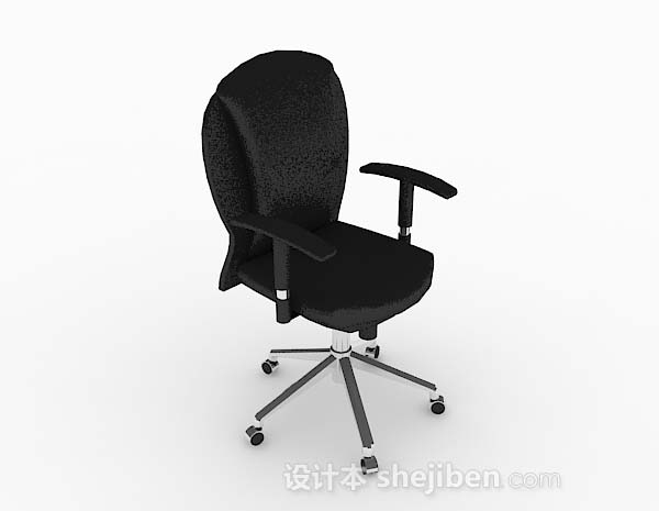 黑色办公椅子3d模型下载