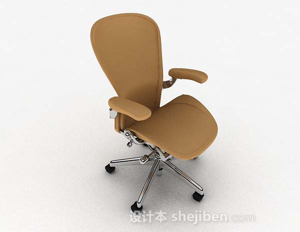 现代风格棕色简约办公椅子3d模型下载
