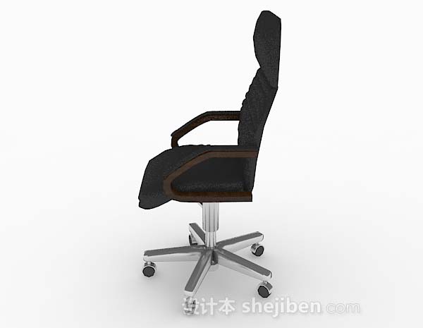 现代风格现代黑色简约办公椅子3d模型下载