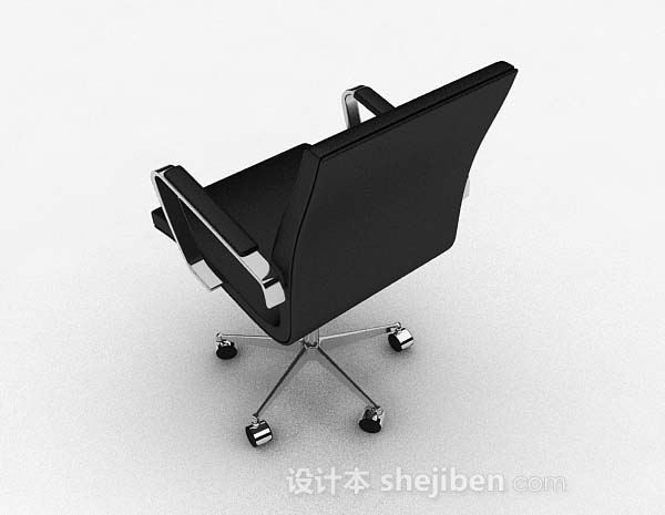 设计本现代简单黑色办公椅子3d模型下载