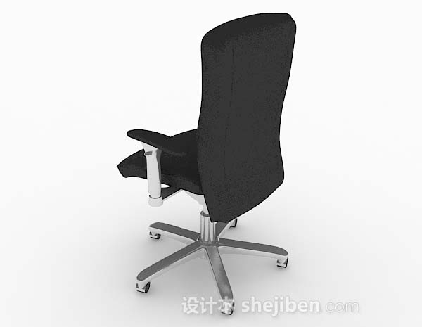 设计本黑色轮滑式椅子3d模型下载