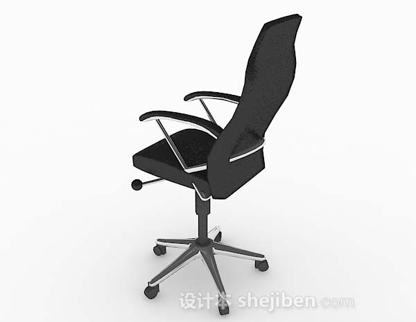免费黑色办公椅子3d模型下载