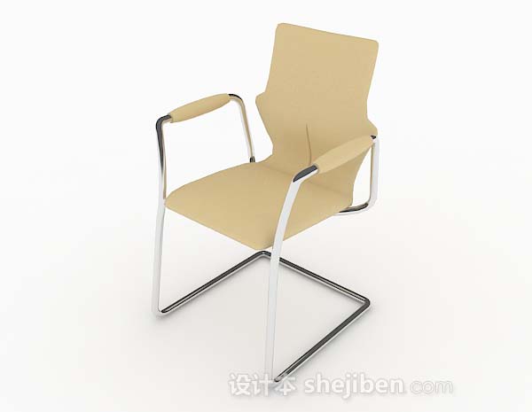 现代风格现代黄色简约椅子3d模型下载