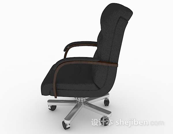 免费现代黑色简单办公椅子3d模型下载