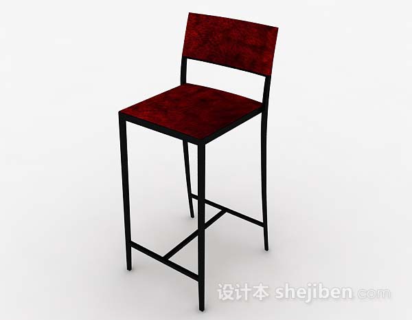 现代风格休闲高脚椅子3d模型下载